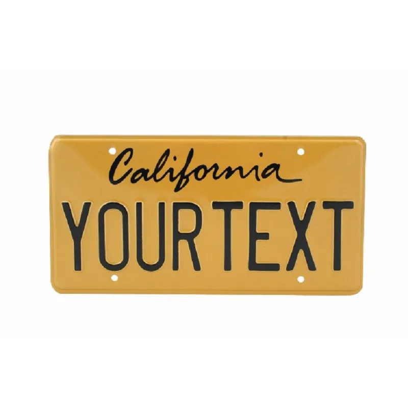 Tablica rejestracyjna z wytłoczonym w stylu retro